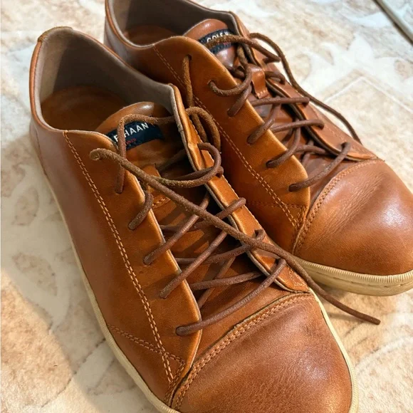 Cole Haan Men's Size 8 Brown Leather Sneakers C22687 - Picture 3 of 5